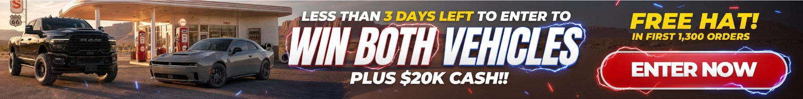 Top Bar Banner - 3 Days + Free Hat