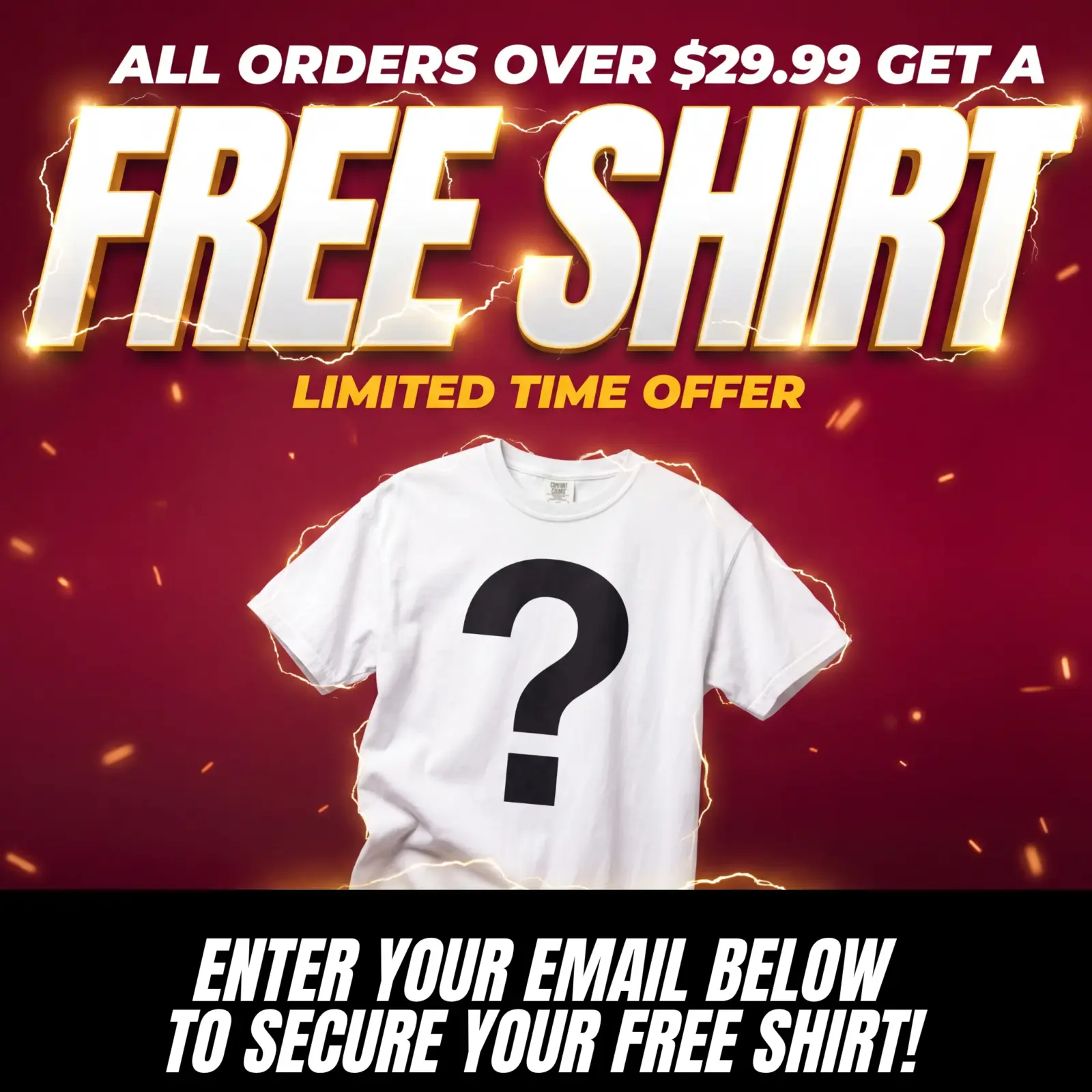 Email Popup Banner - Mystery Shirt