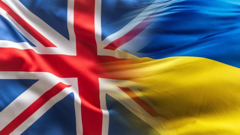 uk flag ukraine flag