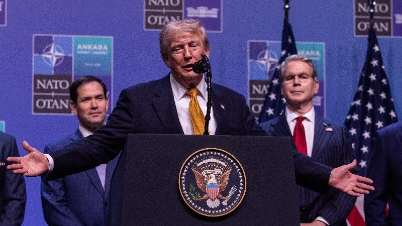 TrumpNATOpodium